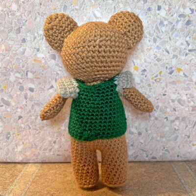 Football Crochet Teddy Bear, Stuffed Teddy Bear, Football Fan Gift - image6